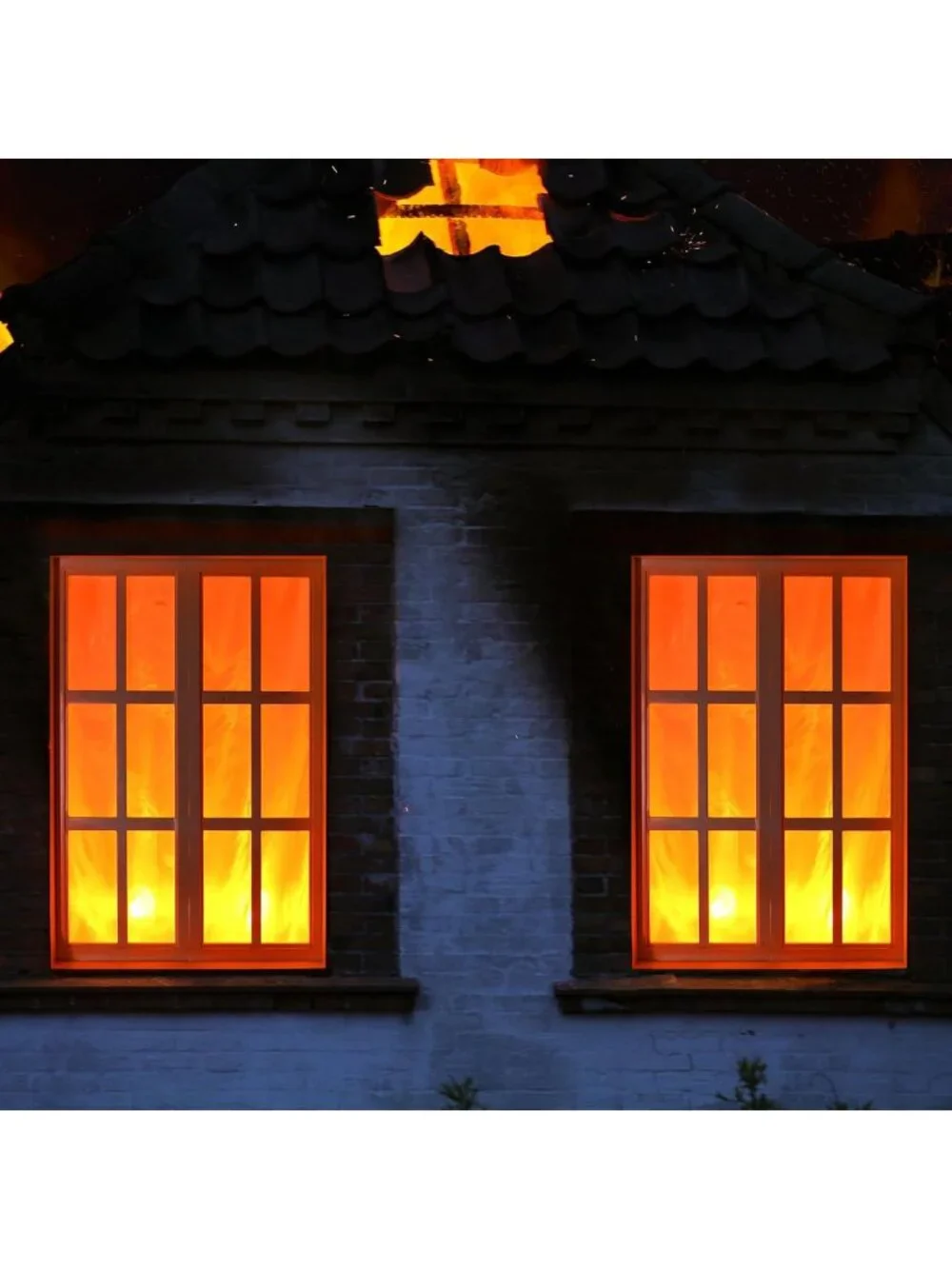 Halloween Fire Projector for Windows | Spooky House Decor & Party Decorations